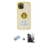 MARSİLYAN™- iPhone 12 Pro Max Kılıf Yörünge Çizgi - Şeffaf Temperli Cam Ekran Koruyucu + Shine Kamera Lens Koruma Cam - MI