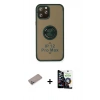 MARSİLYAN™- iPhone 12 Pro Max Kılıf Yörünge Çizgi - Şeffaf Temperli Cam Ekran Koruyucu + Shine Kamera Lens Koruma Cam - SABE
