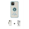 MARSİLYAN™- iPhone 12 Pro Max Kılıf Yörünge Çizgi - Şeffaf Uv Polymer Nano Ekran Koruyucu + Shine Kamera Lens - GD