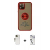 MARSİLYAN™- iPhone 12 Pro Max Kılıf Yörünge Çizgi - Şeffaf Uv Polymer Nano Ekran Koruyucu + Shine Kamera Lens - GD