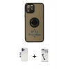 MARSİLYAN™- iPhone 12 Pro Max Kılıf Yörünge Çizgi - Şeffaf Uv Polymer Nano Ekran Koruyucu + Shine Kamera Lens - LT
