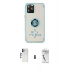 MARSİLYAN™- iPhone 12 Pro Max Kılıf Yörünge Çizgi - Şeffaf Uv Polymer Nano Ekran Koruyucu + Shine Kamera Lens - LT