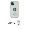 MARSİLYAN™- iPhone 12 Pro Max Kılıf Yörünge Çizgi - Şeffaf Uv Polymer Nano Ekran Koruyucu + Renkli Kamera Lens Koruma Cam - MI