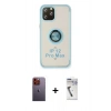 MARSİLYAN™- iPhone 12 Pro Max Kılıf Yörünge Çizgi - Şeffaf Uv Polymer Nano Ekran Koruyucu + Neon Fosforlu Kamera Lens - TU
