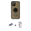 MARSİLYAN™- iPhone 12 Pro Max Kılıf Yörünge Çizgi - Şeffaf Uv Polymer Nano Ekran Koruyucu + Renkli Kamera Lens Koruma Cam - TU