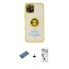 MARSİLYAN™- iPhone 12 Pro Max Kılıf Yörünge Çizgi - Şeffaf Uv Polymer Nano Ekran Koruyucu + Shine Kamera Lens Koruma Cam - GD