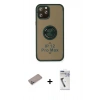 MARSİLYAN™- iPhone 12 Pro Max Kılıf Yörünge Çizgi - Şeffaf Uv Polymer Nano Ekran Koruyucu + Shine Kamera Lens Koruma Cam - SABE
