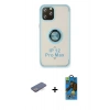 MARSİLYAN™- iPhone 12 Pro Max Kılıf Yörünge Çizgi - Siyah 18D Cam Ekran Koruyucu + Renkli Kamera Lens Koruma Cam - MI
