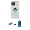 MARSİLYAN™- iPhone 12 Pro Max Kılıf Yörünge Çizgi - Siyah 18D Cam Ekran Koruyucu + Renkli Kamera Lens Koruma Cam - PE