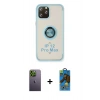 MARSİLYAN™- iPhone 12 Pro Max Kılıf Yörünge Çizgi - Siyah 18D Cam Ekran Koruyucu + Neon Fosforlu Kamera Lens - YL