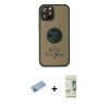 MARSİLYAN™- iPhone 12 Pro Max Kılıf Yörünge Çizgi - Siyah 20D Premium Cam Ekran Koruyucu + Shine Kamera Lens Koruma Cam - MI