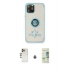 MARSİLYAN™- iPhone 12 Pro Max Kılıf Yörünge Çizgi - Siyah 20D Premium Cam Ekran Koruyucu + Shine Kamera Lens - GD