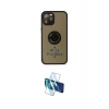 MARSİLYAN™- iPhone 12 Pro Max Kılıf Yörünge Çizgi - Siyah 3D Antistatik Cam Ekran Koruyucu