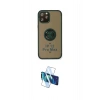 MARSİLYAN™- iPhone 12 Pro Max Kılıf Yörünge Çizgi - Siyah 3D Antistatik Cam Ekran Koruyucu