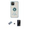 MARSİLYAN™- iPhone 12 Pro Max Kılıf Yörünge Çizgi - Siyah 3D Antistatik Hayalet Cam Ekran Koruyucu + Shine Kamera Lens Koruma Cam - PE