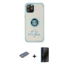 MARSİLYAN™- iPhone 12 Pro Max Kılıf Yörünge Çizgi - Siyah 3D Antistatik Hayalet Cam Ekran Koruyucu + Renkli Kamera Lens Koruma Cam - YL