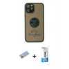 MARSİLYAN™- iPhone 12 Pro Max Kılıf Yörünge Çizgi - Siyah 5D Eko Cam Ekran Koruyucu + Shine Kamera Lens Koruma Cam - MI
