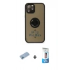 MARSİLYAN™- iPhone 12 Pro Max Kılıf Yörünge Çizgi - Siyah 5D Eko Cam Ekran Koruyucu + Shine Kamera Lens Koruma Cam - MI