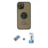 MARSİLYAN™- iPhone 12 Pro Max Kılıf Yörünge Çizgi - Siyah 5D Eko Cam Ekran Koruyucu + Metal Kamera Lens Koruma Cam - KI