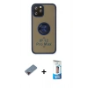 MARSİLYAN™- iPhone 12 Pro Max Kılıf Yörünge Çizgi - Siyah 5D Eko Cam Ekran Koruyucu + Metal Kamera Lens Koruma Cam - KI