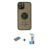 MARSİLYAN™- iPhone 12 Pro Max Kılıf Yörünge Çizgi - Siyah 5D Eko Cam Ekran Koruyucu + Renkli Kamera Lens Koruma Cam - YL