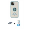 MARSİLYAN™- iPhone 12 Pro Max Kılıf Yörünge Çizgi - Siyah 5D Eko Cam Ekran Koruyucu + Renkli Kamera Lens Koruma Cam - YL