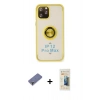 MARSİLYAN™- iPhone 12 Pro Max Kılıf Yörünge Çizgi - Siyah 6D Mat Seramik Hayalet Nano Ekran Koruyucu + Metal Kamera Lens Koruma Cam - GD