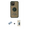 MARSİLYAN™- iPhone 12 Pro Max Kılıf Yörünge Çizgi - Siyah 6D Mat Seramik Hayalet Nano Ekran Koruyucu + Mavi Shine Kamera Lens Koruma Cam