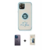 MARSİLYAN™- iPhone 12 Pro Max Kılıf Yörünge Çizgi - Siyah 6D Mat Seramik Hayalet Nano Ekran Koruyucu + Neon Fosforlu Kamera Lens - MI