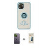 MARSİLYAN™- iPhone 12 Pro Max Kılıf Yörünge Çizgi - Siyah 6D Mat Seramik Hayalet Nano Ekran Koruyucu + Neon Fosforlu Kamera Lens - YL
