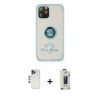 MARSİLYAN™- iPhone 12 Pro Max Kılıf Yörünge Çizgi - Siyah Bilvis Hayalet Cam Ekran Koruyucu + Shine Kamera Lens - LT