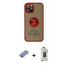 MARSİLYAN™- iPhone 12 Pro Max Kılıf Yörünge Çizgi - Siyah Bilvis Hayalet Cam Ekran Koruyucu + Shine Kamera Lens Koruma Cam - PE
