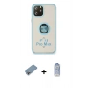 MARSİLYAN™- iPhone 12 Pro Max Kılıf Yörünge Çizgi - Siyah Joko Magic 5D Cam + Gökkuşağı Shine Kamera Lens Koruma Cam