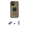 MARSİLYAN™- iPhone 12 Pro Max Kılıf Yörünge Çizgi - Siyah Joko Magic 5D Cam + Metal Kamera Lens Koruma Cam - GD