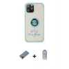 MARSİLYAN™- iPhone 12 Pro Max Kılıf Yörünge Çizgi - Siyah Joko Magic 5D Cam + Kırmızı Metal Kamera Lens Koruma Cam