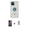 MARSİLYAN™- iPhone 12 Pro Max Kılıf Yörünge Çizgi - Siyah Joko Magic 5D Cam + Neon Fosforlu Kamera Lens - TU