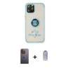 MARSİLYAN™- iPhone 12 Pro Max Kılıf Yörünge Çizgi - Siyah Joko Magic 5D Cam + Neon Fosforlu Kamera Lens - SI