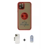 MARSİLYAN™- iPhone 12 Pro Max Kılıf Yörünge Çizgi - Siyah Joko Magic 5D Cam + Shine Kamera Lens - GD