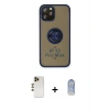 MARSİLYAN™- iPhone 12 Pro Max Kılıf Yörünge Çizgi - Siyah Joko Magic 5D Cam + Shine Kamera Lens - GD
