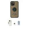 MARSİLYAN™- iPhone 12 Pro Max Kılıf Yörünge Çizgi - Siyah Joko Magic 5D Cam + Shine Kamera Lens - GD