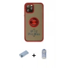 MARSİLYAN™- iPhone 12 Pro Max Kılıf Yörünge Çizgi - Siyah Joko Magic 5D Cam + Shine Kamera Lens Koruma Cam - MI