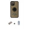 MARSİLYAN™- iPhone 12 Pro Max Kılıf Yörünge Çizgi - Siyah Joko Magic 5D Cam + Shine Kamera Lens Koruma Cam - SABE