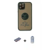 MARSİLYAN™- iPhone 12 Pro Max Kılıf Yörünge Çizgi - Siyah Joko Magic 5D Cam + Renkli Kamera Lens Koruma Cam - TU