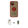 MARSİLYAN™- iPhone 12 Pro Max Kılıf Yörünge Çizgi - Siyah Joko Magic 5D Hayalet Cam + Shine Kamera Lens - GD