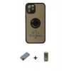 MARSİLYAN™- iPhone 12 Pro Max Kılıf Yörünge Çizgi - Siyah Joko Magic 5D Hayalet Cam + Metal Kamera Lens Koruma Cam - KI