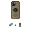 MARSİLYAN™- iPhone 12 Pro Max Kılıf Yörünge Çizgi - Siyah Joko Magic 5D Hayalet Cam + Metal Kamera Lens Koruma Cam - KI