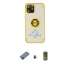 MARSİLYAN™- iPhone 12 Pro Max Kılıf Yörünge Çizgi - Siyah Joko Magic 5D Hayalet Cam + Metal Kamera Lens Koruma Cam - KI