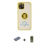 MARSİLYAN™- iPhone 12 Pro Max Kılıf Yörünge Çizgi - Siyah Joko Magic 5D Hayalet Cam + Renkli Kamera Lens Koruma Cam - MI