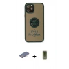 MARSİLYAN™- iPhone 12 Pro Max Kılıf Yörünge Çizgi - Siyah Joko Magic 5D Hayalet Cam + Renkli Kamera Lens Koruma Cam - MI