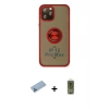 MARSİLYAN™- iPhone 12 Pro Max Kılıf Yörünge Çizgi - Siyah Joko Magic 5D Hayalet Cam + Shine Kamera Lens Koruma Cam - MI